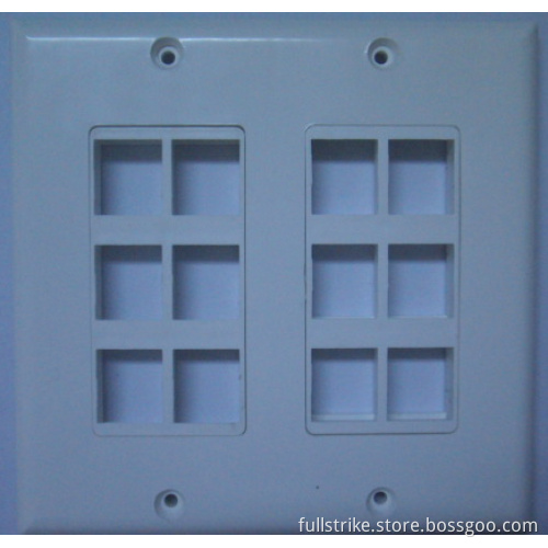 12-Cavity Dual-Gang Decorator Style Keystone Plates (NET131)
